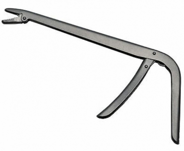 Spezial-Hakenlösezange rostfrei mit Federzugband