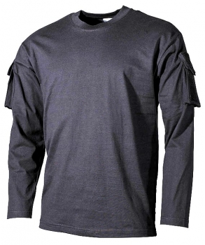 US T-Shirt langarm mit Ärmeltaschen