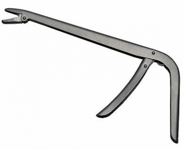 Spezial-Hakenlösezange rostfrei mit Federzugband