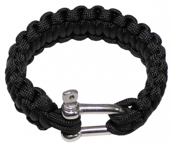 Paracord Armband Parachute Cord schwarz