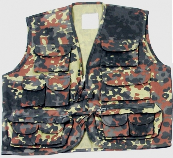 Kinder Outdoor - Weste flecktarn