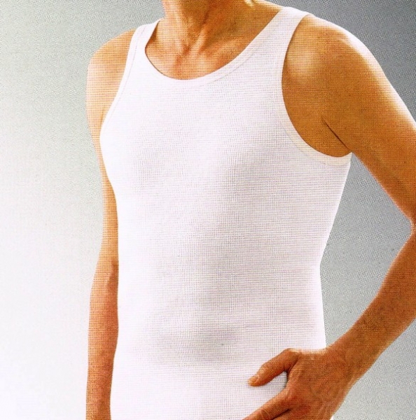 Tank-Top Doppelripp weiß